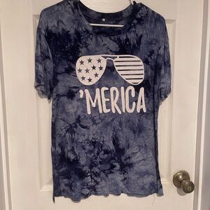 Blue Tie-Dye 'Merica T-Shirt